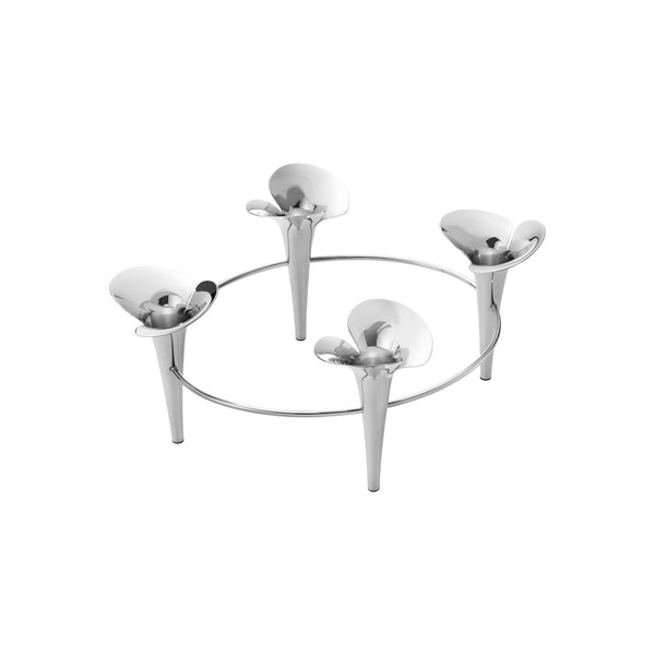 PORTACANDELE DA PAVIMENTO Georg Jensen Bernadotte in acciaio inox