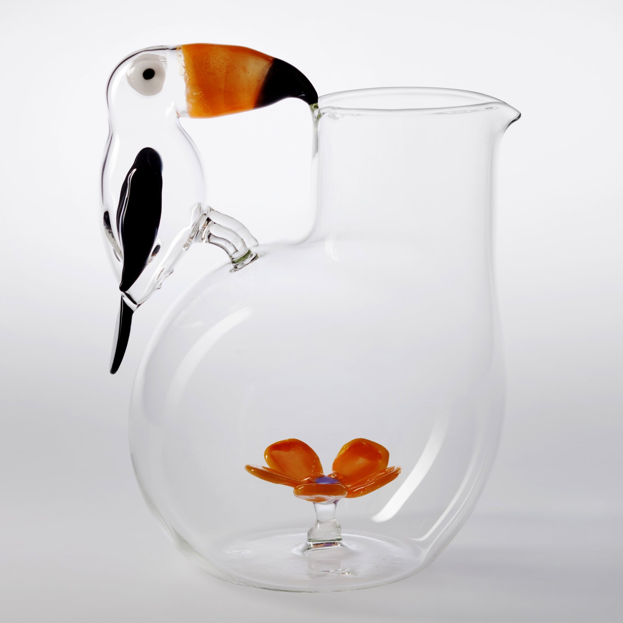 MASSIMO LUNARDON Caraffa Jarra Tucano in vetro borosilicato