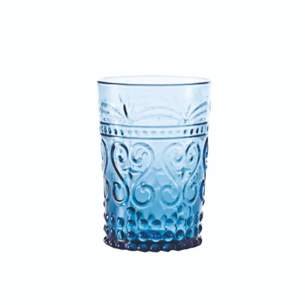 ZAFFERANO Bicchiere acqua Provenzale in vetro colorato